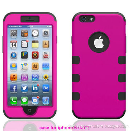 Robot 3-in-1 Case for iPhone 6, 4.7-5.4-inch Hard Back Cover, Simple StyleNew
